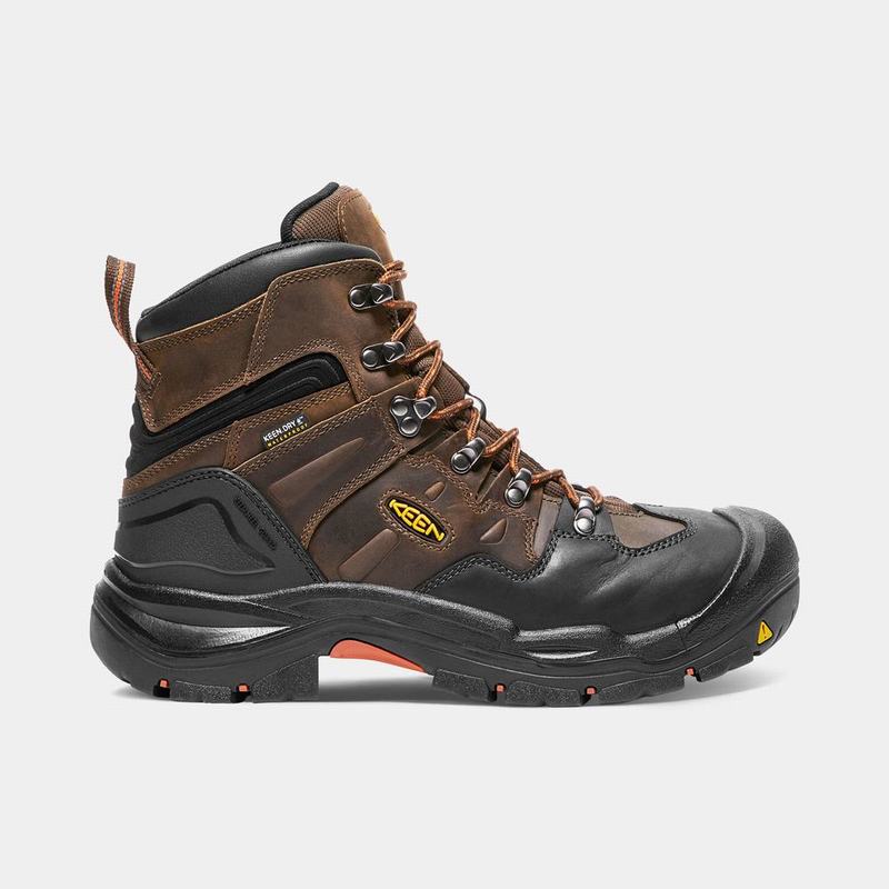 Botas De Trabajo Keen Coburg 6" Waterproof Steel Toe Para Hombre Marrom/Negros - Botas Keen Mexico (